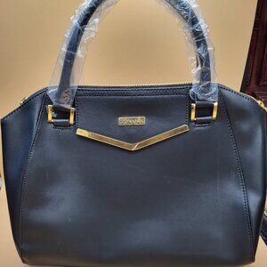 Joy & Iman leather rich black handbag! Classy bag!